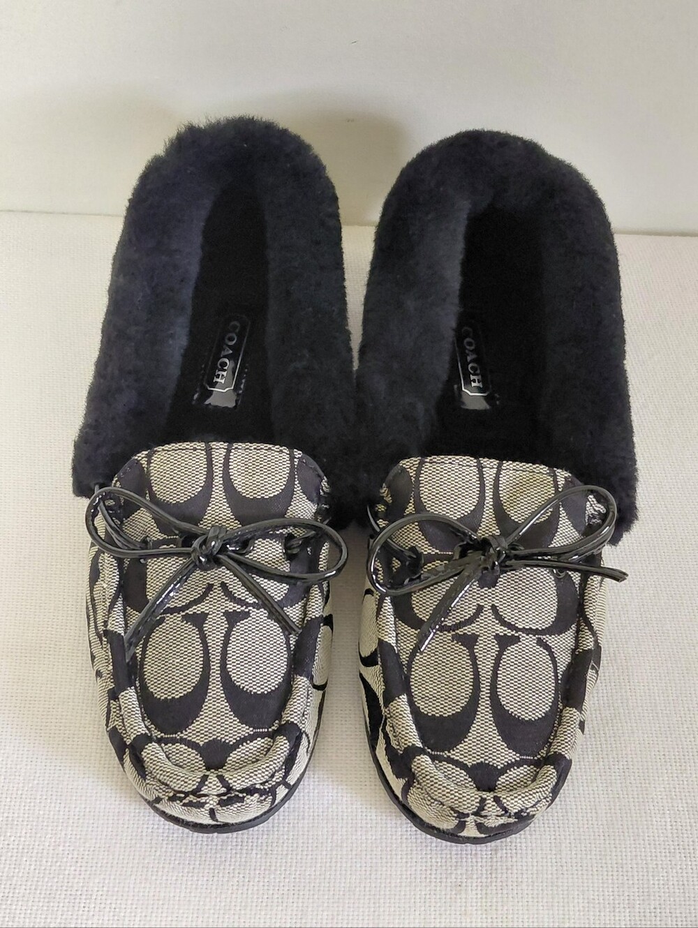 Coach Moccasins Fur Lined Size 6
